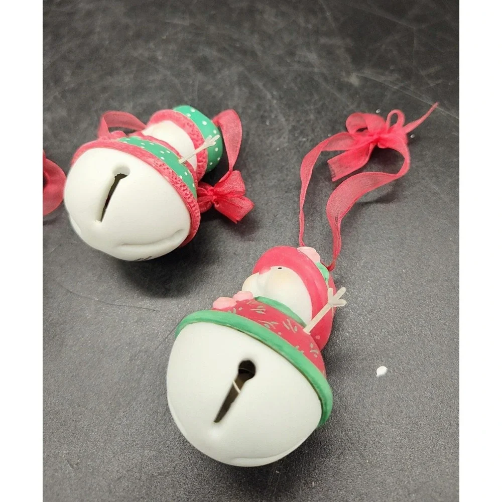 Snow Bells ~2002 Hallmark Keepsake Christmas Ornament~ Snowman Family, Porcelain